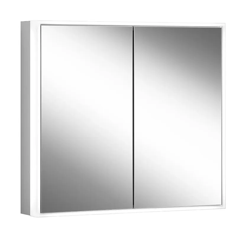 Schneider GLOW classic HCL Armoire de toilette, 2 portes 40/40cm, 825x158x731mm, éclairage circulaire, intensité variable en continu