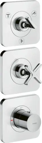 hansgrohe AXOR Citterio E module thermostatique 38 x 12 encastré pour 3 consommateurs avec 3 rosaces individuelles