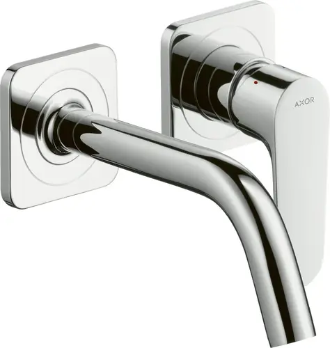 hansgrohe AXOR Citterio Mitigeur monocommande de lavabo encastré avec rosaces et bec court Montage mural
