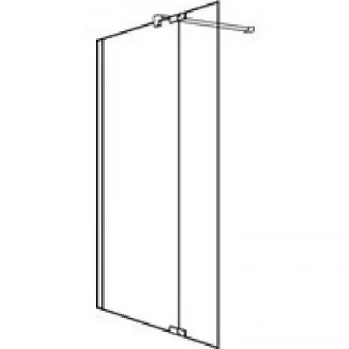 Koralle WalkIn - paroi latérale autoportante avec élément pendulaire, S800 WWP L 120, gauche, 1190-1205x2000mm