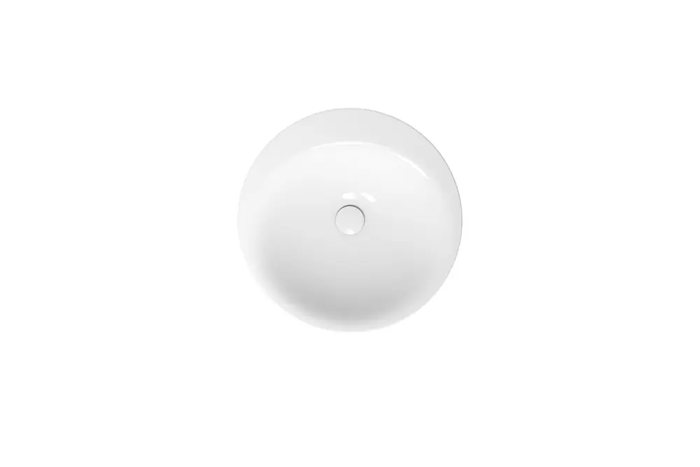 BetteLux Ovale lavabo à encastrer, rond, sans trou pour robinet, sans trop-plein, 500x500x100mm