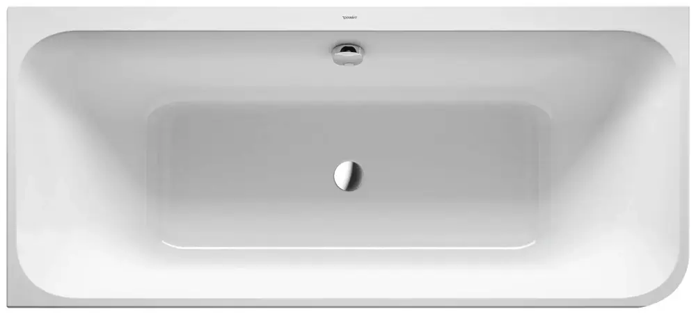 Baignoires Duravit Happy D.2 Plus, angle à gauche, 2 pentes de dos, revêtement acrylique moulé en graphite supermatt, 1800x800x460mm