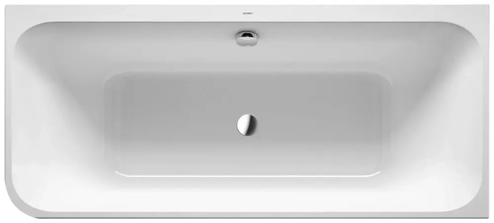 Baignoires Duravit Happy D.2 Plus, angle à droite, 2 pentes de dos, revêtement acrylique moulé en graphite supermatt, 1800x800x460mm