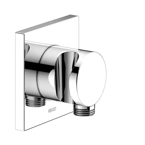 KEUCO Raccord de flexible avec support de douche, rosace carrée