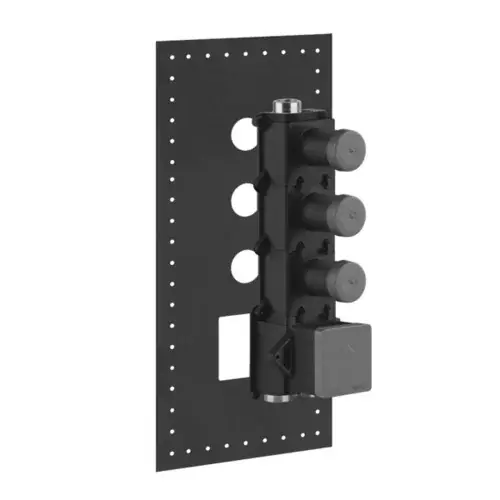 Corps encastré Gessi pour thermostat encastré 3/4 haute performance pour montage vertical ou horizontal avec 3 voies séparées