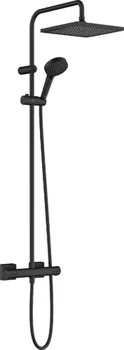 hansgrohe Vernis Shape Système de douche, 240 1jet, avec thermostat, économie deau, noir mat