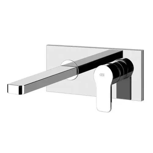 Gessi Emporio Corso Venezia, mitigeur monocommande prêt à poser, lavabo avec bec fixe (toujours à gauche), sans garniture découlement