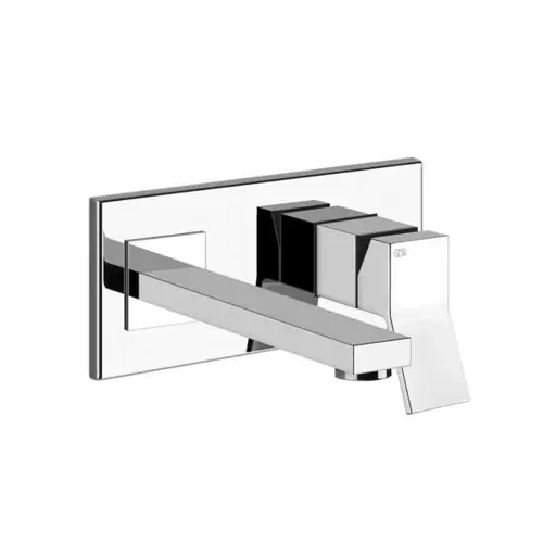 Gessi Rettangolo K, mélangeur monocommande de lavabo prêt à lemploi, bec fixe, sans garniture mécanique, saillie 207mm, 735