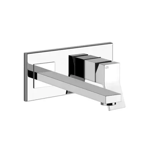 Gessi Rettangolo K, mitigeur monocommande de lavabo prêt à lemploi avec bec fixe, sans garniture mécanique, saillie 257mm, 735