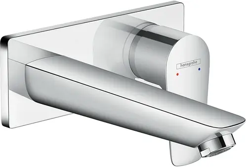 hansgrohe Talis E mitigeur monocommande de lavabo encastré, montage mural, vanne à crépine déverrouillable, saillie de 165mm