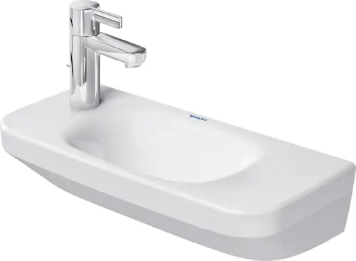 Duravit lave-mains DuraStyle 50cm sans trop-plein, avec plage de robinetterie, trou pour robinetterie à gauche