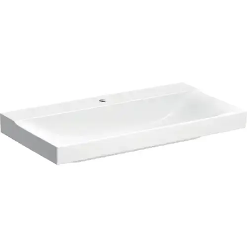 Geberit Xeno 2 lavabo avec trou pour robinetterie, sans trop-plein, 90x48 cm blanc avec KeraTect, 500531011