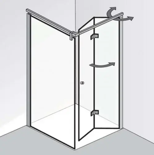 HSK Atelier Plan porte pliante pour panneau latéral, dimensions 100,0 cm x 200,0 cm, butée à droite