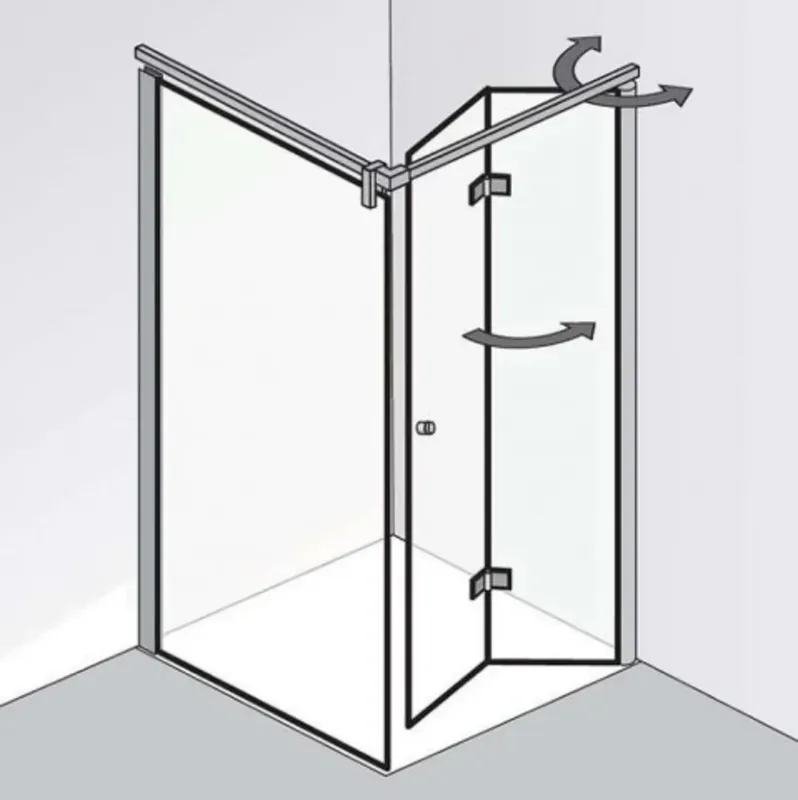 HSK Atelier Plan porte pliante pour panneau latéral, dimensions 80,0 cm x 200,0 cm, butée à droite