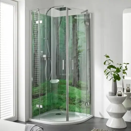 Douche ronde en 4 parties HSK Atelier Plan, rayon 550 mm, dimensions 90,0 cm x 200,0 cm