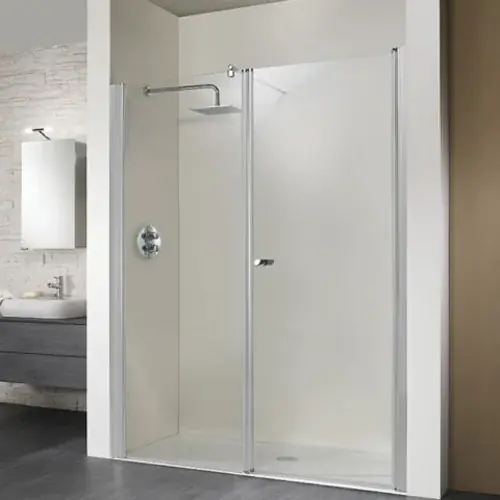 HSK Exklusiv porte tournante pour niche, en 2 parties, dimensions 140 x 200 cm, butée droite