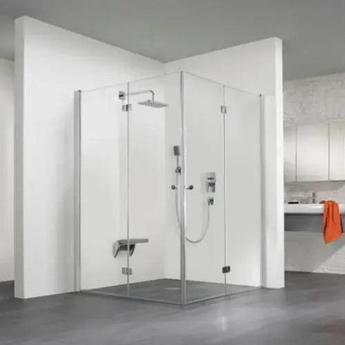 Cabine de douche d‘angle HSK Exklusiv avec portes pliantes, dimensions 90 x 90 x 200 cm