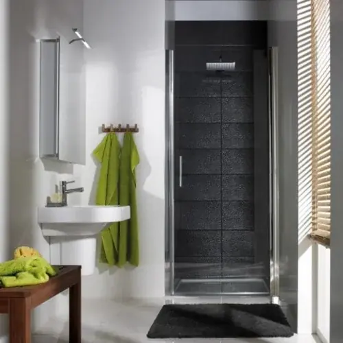HSK Favorit Nova porte tournante pour niche, dimensions 80 x 195 cm, charnière à droite
