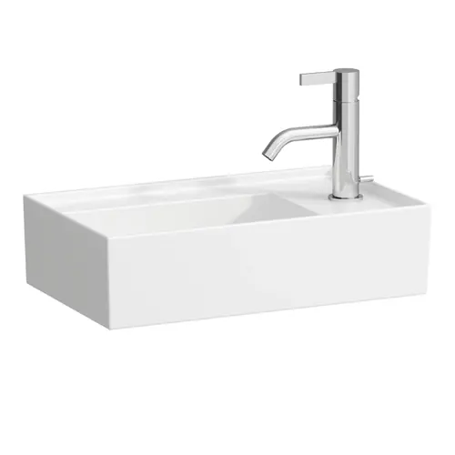 LAUFEN Kartell lave-mains, robinetterie à droite, encastré, sans robinetterie, sans trop-plein, 460x280mm