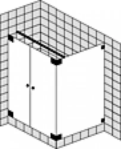 Portes battantes sur mesure SPRINZ Omega avec panneau latéral, dimensions jusqu‘à 1000x1200x2000mm