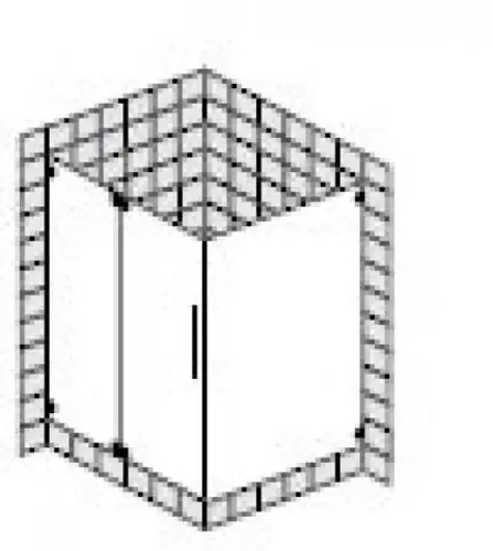 SPRINZ agate R Plus Porte battante de douche d‘angle sur mesure ou porte avec panneau latéral, dimensions jusqu‘à 900x900x2000mm