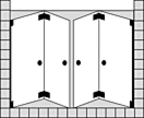 SPRINZ Omega Plus portes pliantes battantes sur mesure pour niche, dimensions jusqu‘à 1100x2000mm