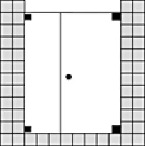 Porte battante sur mesure SPRINZ Omega ou porte avec panneau latéral affleurant vers l‘extérieur pour niche, dimensions jusqu‘à 1000x2000mm