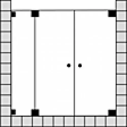 Portes battantes sur mesure SPRINZ Omega avec panneau latéral pour niche, dimensions jusqu‘à 1000x2000mm