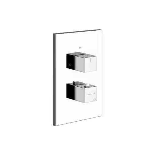 Ensemble prêt à monter Gessi pour thermostat encastré, avec vanne darrêt, 1 sortie raccordée en haut, avec vannes darrêt dentretien, filtre et clapet anti-retour Pas de sécurité intrinsèque, .