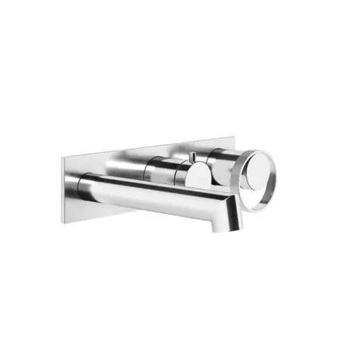 Gessi Anello, kit prêt à poser avec plaque carrée pour mitigeur monocommande encastré pour baignoire, avec cartouche déviatrice à 2 voies