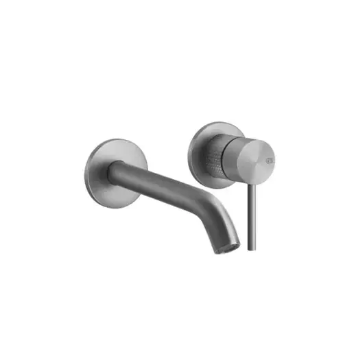 Gessi316 Cesello kit prêt à poser pour mitigeur monocommande encastré de lavabo, rosaces simples D65 mm, bec verseur 200-170 mm, sans vidage