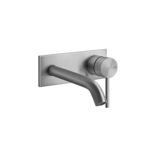 Gessi316 Intreccio set de finition pour mitigeur monocommande de lavabo encastré, plaque continue 65x165 mm, bec personnalisé, sans vidage