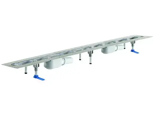 DALLMER caniveau de douche CeraLine PLAN F 1300mm, DN 50 Hauteur totale 90mm
