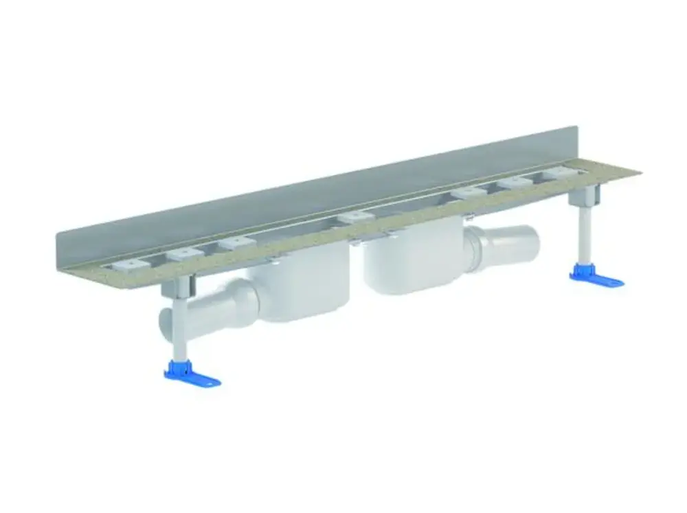 DALLMER caniveau de douche CeraLine 2 W, 1000mm, DN 50 hauteur totale 110mm