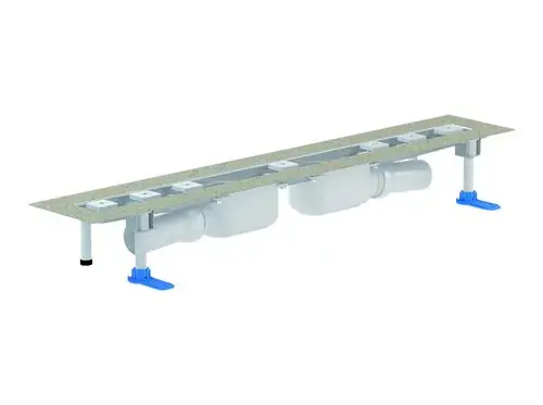 DALLMER caniveau de douche CeraLine PLAN 2 caniveaux, F 1000mm, DN 50 hauteur 90mm