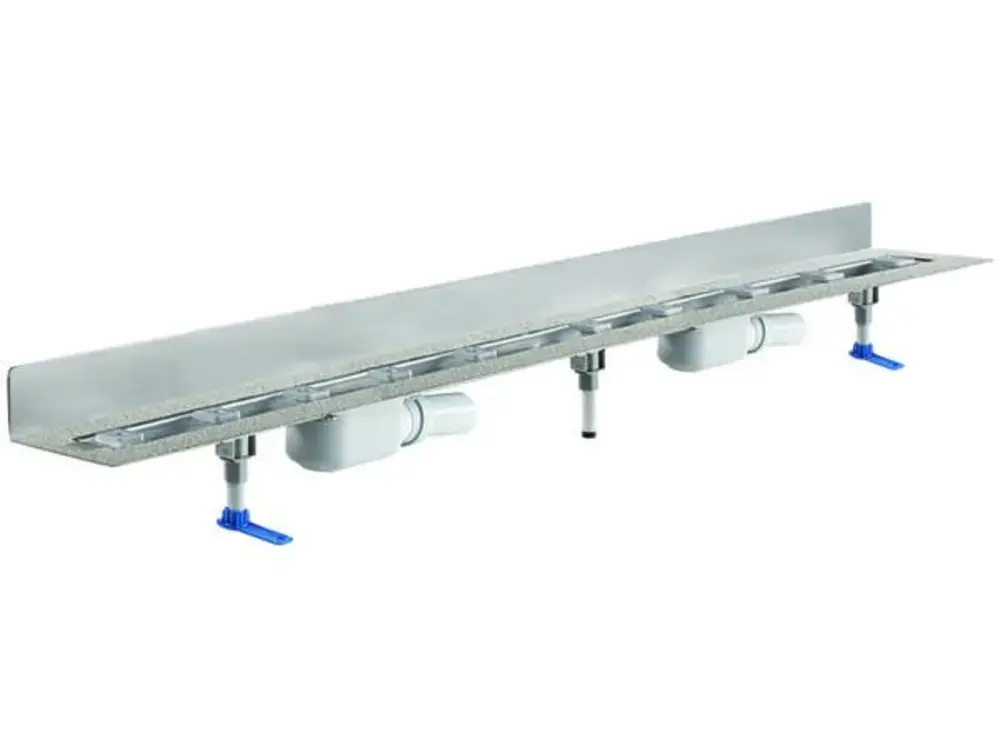 DALLMER caniveau de douche CeraLine PLAN W 1600mm, DN 50 Hauteur totale 90mm