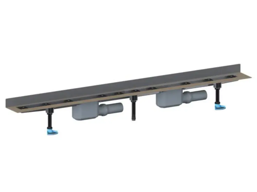 DALLMER caniveau de douche CeraLine W 2000mm, DN 50 Hauteur 110mm