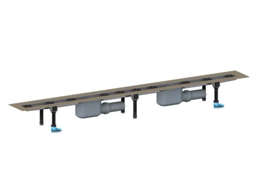 DALLMER caniveau de douche CeraLine F 1500mm, DN 50 Hauteur 110mm
