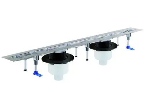 Canal de douche DALLMER CeraLine vertical F, 1600mm, DN 50/ DN 70 Hauteur totale 110mm