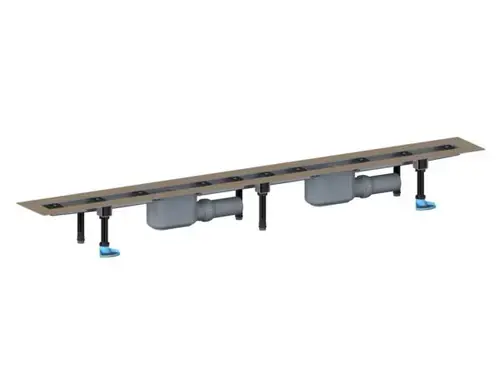 DALLMER caniveau de douche CeraLine F 2000mm, DN 50 Hauteur 110mm