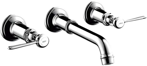 hansgrohe AXOR MONTREUX mitigeur lavabo 3 trous encastré, montage mural, béqu‘illes