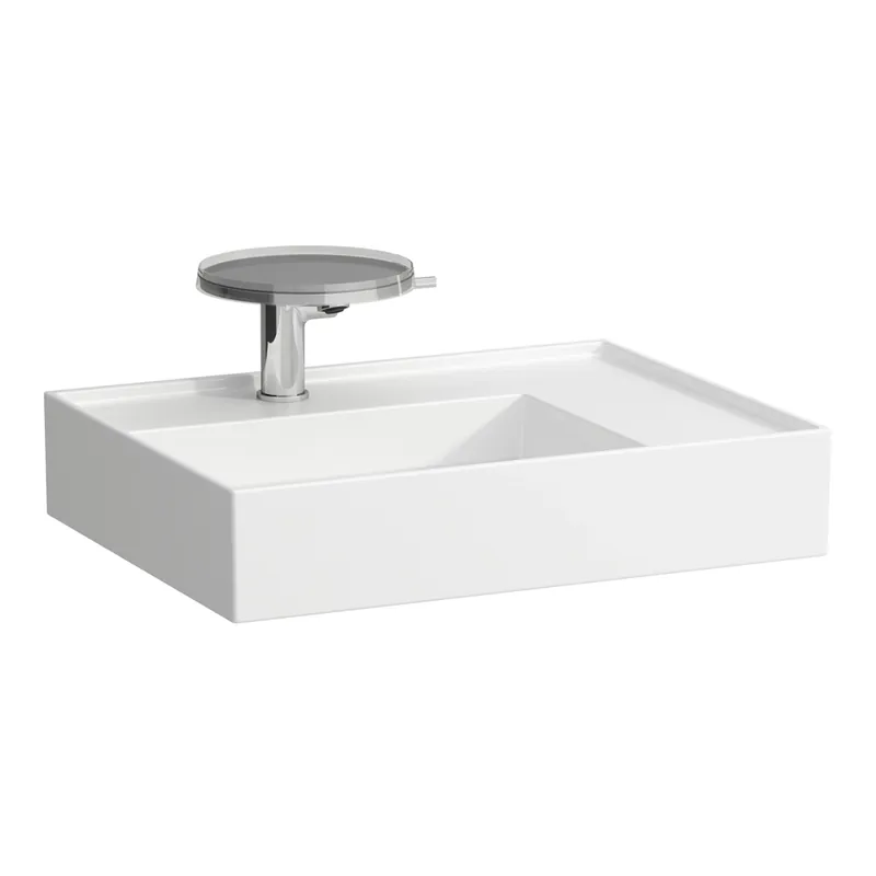 LAUFEN Kartell lavabo, 1 trou pour robinet, sans trop-plein, tablette à droite, 600x460mm