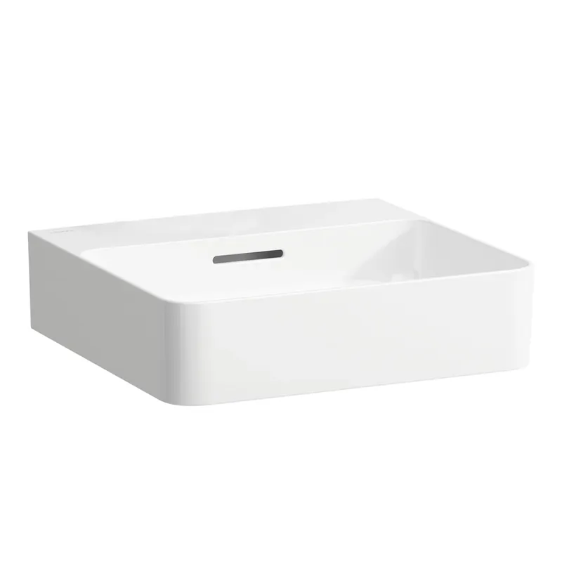 LAUFEN VAL Lave-mains, sans trou pour robinetterie, avec trop-plein, 450x420mm
