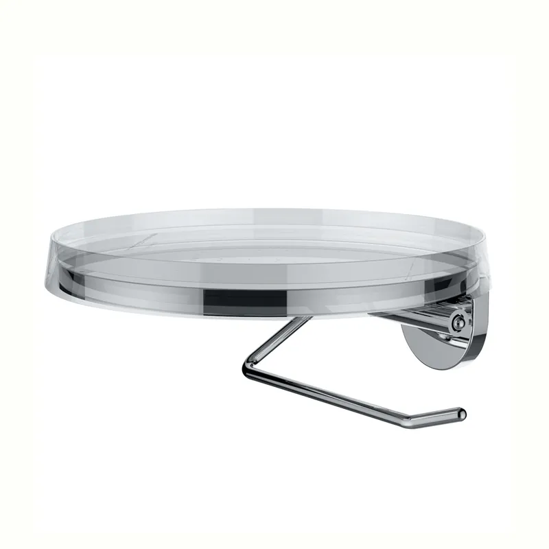 LAUFEN Kartell Support de papier toilette, L/P 185/185 mm, disque déco cristal