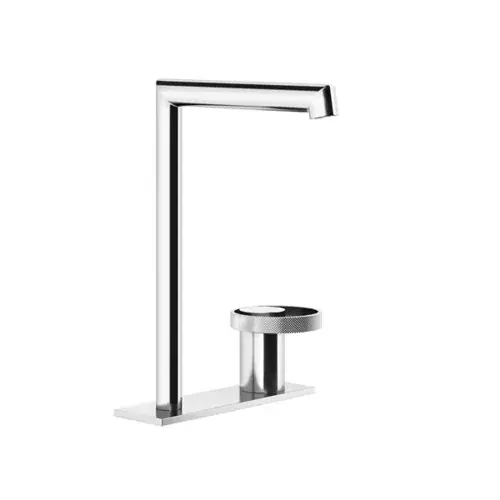 Gessi Anello, mitigeur monocommande de lavabo, bec séparé, monté sur plaque, hauteur du bec 253 mm x saillie 160 mm, sans garniture mécanique