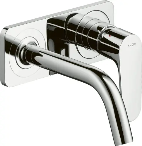 hansgrohe AXOR Citterio Mitigeur monocommande de lavabo encastré avec plaque et bec court Montage mural