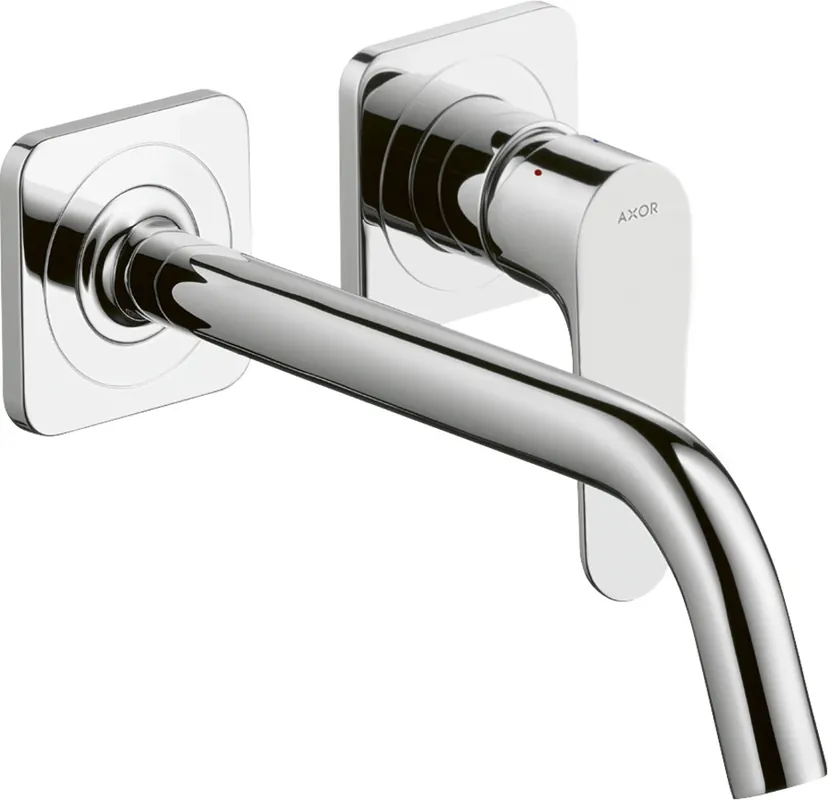 hansgrohe AXOR Citterio M mitigeur monocommande de lavabo à encastrer AXOR Citterio M avec rosaces et bec long Montage mural