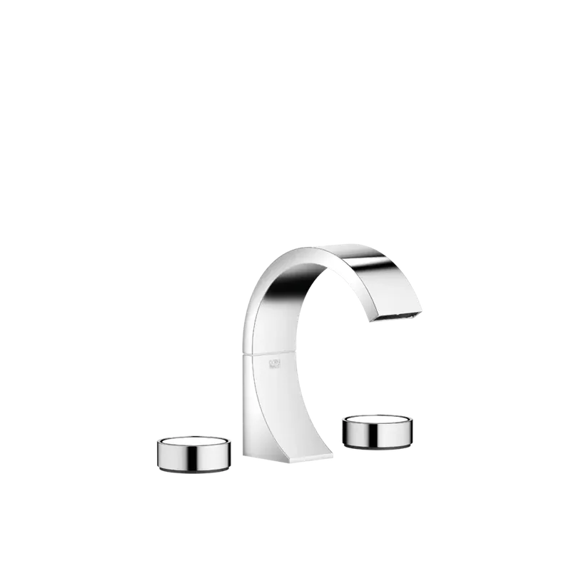 Dornbracht CYO Mélangeur de lavabo à trois trous avec garniture d‘écoulement, sans élément de design, saillie 133mm