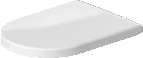 Siège de WC UNIVERSAL Duravit, avec dispositif d‘abaissement automatique, charnières en acier inox, long, 488x372x51mm, blanc
