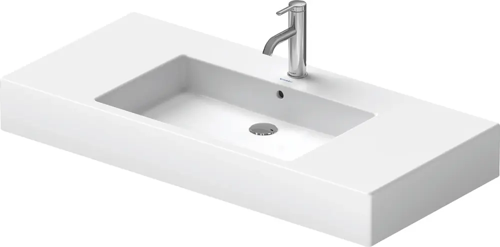 Duravit lavabo pour meuble Vero 105cm, avec trop-plein, avec plage pour robinetterie, 1 trou pour robinetterie
